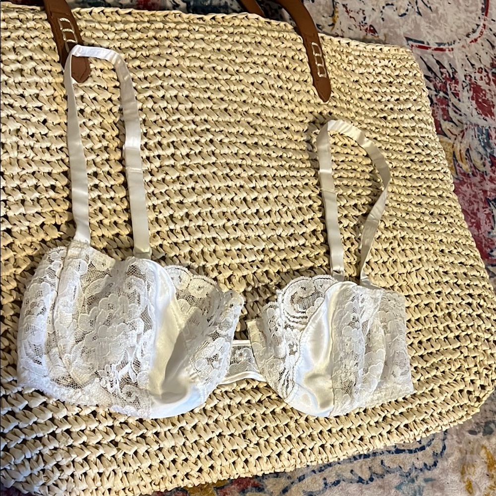 Dior White Lace Bra